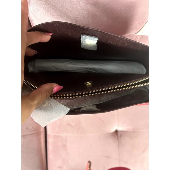 NWT Coach Mollie Bucket Bag In Leather With PEONY Floral Print CE578 Red Apple - Picture 5 of 8